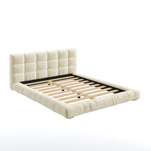 Load image into Gallery viewer, Upholstered Platform Bed Frame With Tufted Headboard