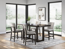 Load image into Gallery viewer, Neymorton - 5 Pc. - Rectangular Dining Room Counter Table, 4 Barstools - Dark Grayish Brown