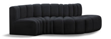 Load image into Gallery viewer, Arc - Velvet 4 Piece L-Shaped Modular Sofa