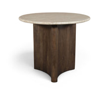 Load image into Gallery viewer, Pietra - Travertine And Mango Wood Dining Table