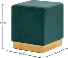Load image into Gallery viewer, Jax - Stool Ottoman with Gold Base