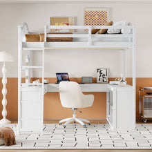 Load image into Gallery viewer, Loft Bed With Drawers, Cabinet, Shelves With Desk