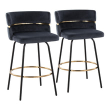 Load image into Gallery viewer, Cinch - Contemporary Fixed Height Counter Stool With Swivel & Round Footrest (Set of 2)