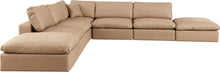 Load image into Gallery viewer, Comfy - 7 Piece Faux Leather Modular Corner Sectional - Tan