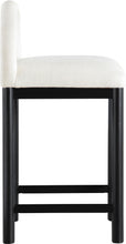 Load image into Gallery viewer, Conrad - Linen Counter Stool With Black Legs