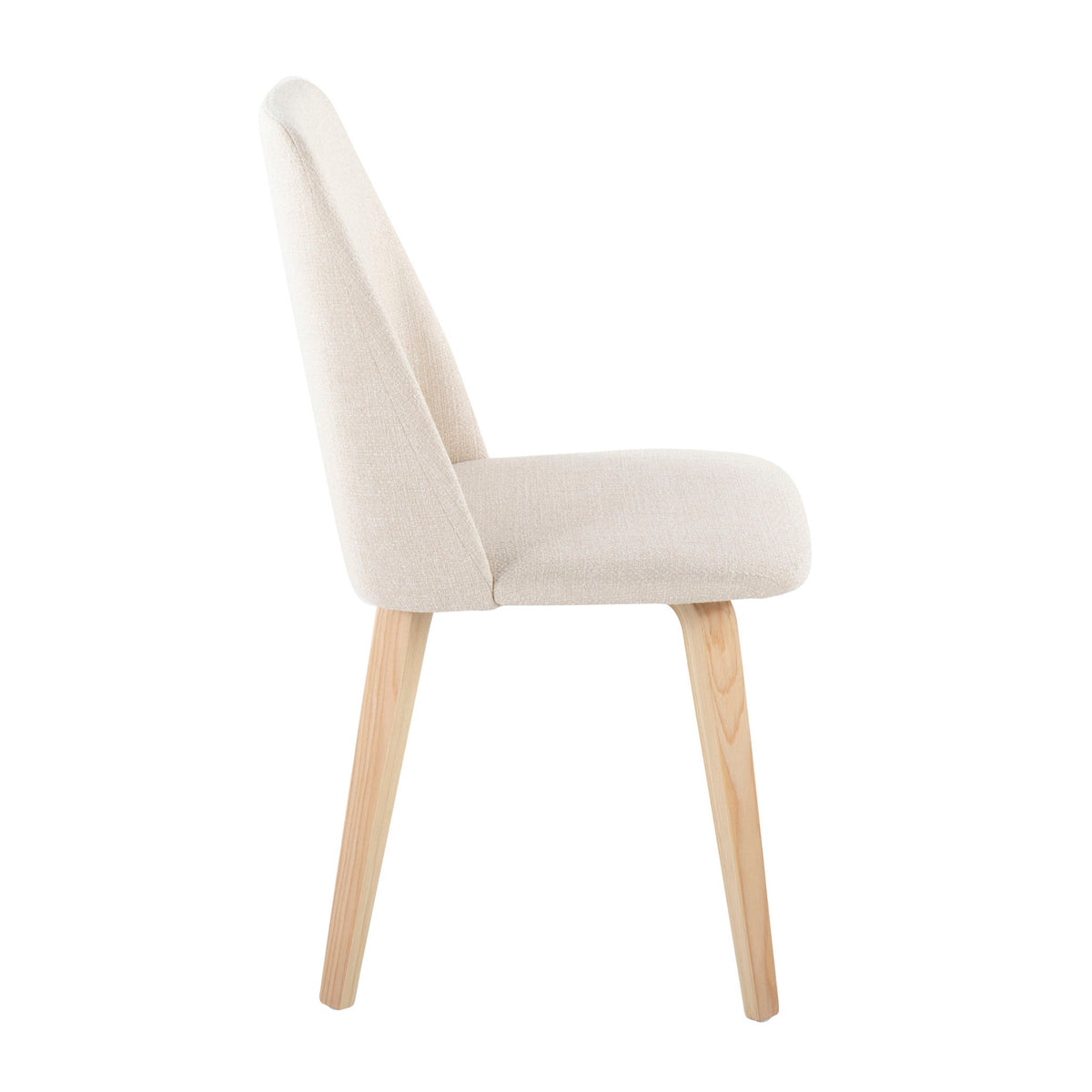 Toriano - Contemporary Dining Chair (Set of 2) - Natural / Cream