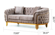 Load image into Gallery viewer, Galaxy Home Vanessa Loveseat in Taupe - Ego Home Furniture