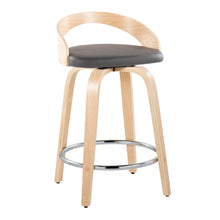 Load image into Gallery viewer, Grotto - Contemporary Fixed Height Counter Stool & Swivel, Round Footrest (Set of 2)