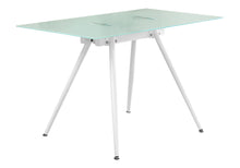 Load image into Gallery viewer, Computer Desk For Home Office, Laptop, Tempered Glass, Contemporary & Modern - White