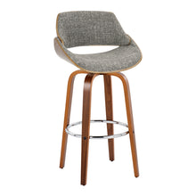 Load image into Gallery viewer, Fabrizzi - Mid Century Modern Fixed Height Barstool With Swivel With Round Footrest (Set of 2)