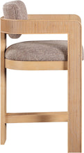 Load image into Gallery viewer, Sacha - Linen Stool With Natural Base