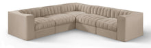 Load image into Gallery viewer, Rummi - Symmetrical Velvet Performance Fabric Upholstered 5 Piece Modular Sectional