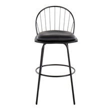 Load image into Gallery viewer, Riley - Claire Farmhouse Fixed Height Barstool With Swivel With Round Footrest (Set of 2)