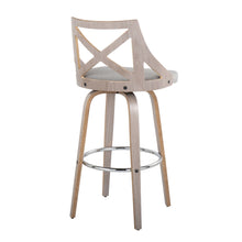 Load image into Gallery viewer, Charlotte - Farmhouse Fixed Height Bar Stool With Round Footrest (Set of 2)
