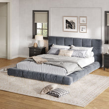 Load image into Gallery viewer, Upholstered Platform Bed Frame With Tufted Headboard