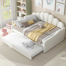Load image into Gallery viewer, Upholstery Daybed Frame With Shell Shaped Backrest