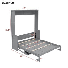 Load image into Gallery viewer, Murphy Bed With Desk, LED Lights & USB Charging Station