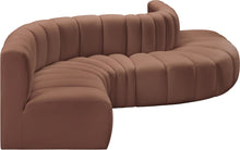 Load image into Gallery viewer, Arc - Faux Leather 6 Piece Curved Modular Sofa