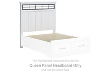 Load image into Gallery viewer, Ashbryn - Queen Panel Headboard - White / Natural