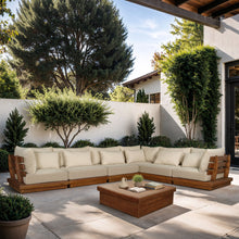 Load image into Gallery viewer, Mirella - 6 Piece Water Resistant Fabric Upholstered Outdoor Patio Modular Sectional