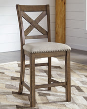 Load image into Gallery viewer, Moriville - Upholstered Barstool (Set of 2) - Beige