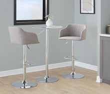 Load image into Gallery viewer, Daniella - Contemporary Adjustable Barstool With Swivel - Light Gray