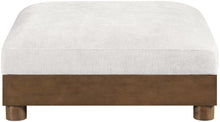 Load image into Gallery viewer, Turin - Chenille Fabric Upholstered Modular Ottoman - Walnut Base