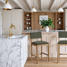 Load image into Gallery viewer, Avon - Linen Textured Performance Fabric Upholstered Counter Stool
