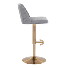 Load image into Gallery viewer, Toriano - Contemporary Adjustable Barstool With Swivel With Rounded T Footrest (Set of 2)