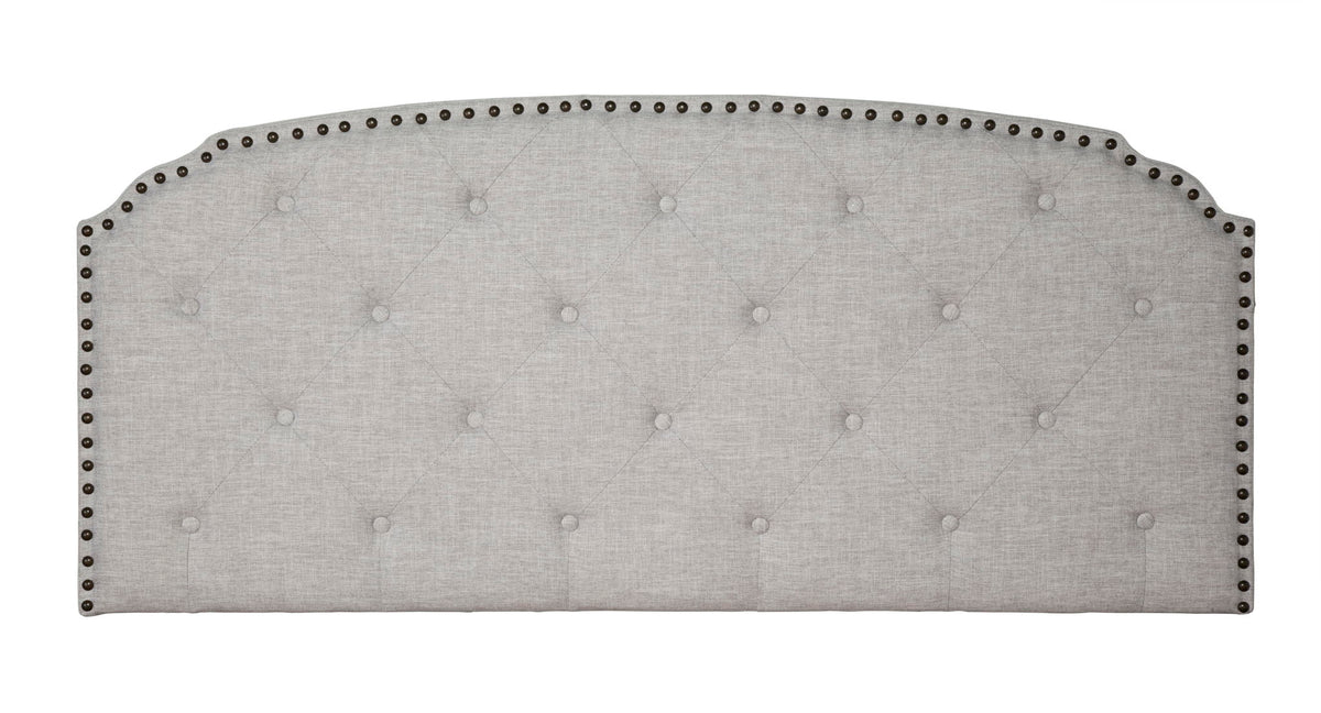 Olivia - Upholstered Twin Headboard - Light Gray
