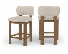 Load image into Gallery viewer, Paloma - Faux Leather Upholstered Counter Stool (Set of 2) - Brown Frame