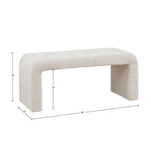 Load image into Gallery viewer, Modern Contemporary Boucle Waterfall Bench