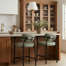Load image into Gallery viewer, Serava - Vegan Leather Upholstered Bar Stool