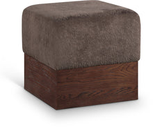 Load image into Gallery viewer, Havre - Ottoman / Stool With Brown Base