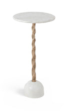 Load image into Gallery viewer, Helix - Genuine Marble Top And Aluminum Base End / Side Table