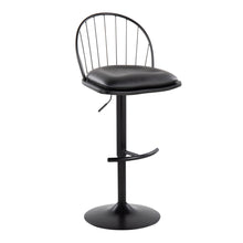 Load image into Gallery viewer, Riley - Farmhouse Adjustable Height Barstool With Swivel With Rounded T Footrest (Set of 2)