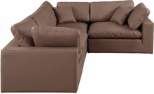 Load image into Gallery viewer, Comfy - 4 Piece Faux Leather Modular Sectional