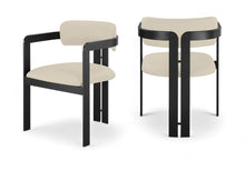Load image into Gallery viewer, Aurum - Vegan Leather Upholstered Dining Chair With Graphite Black Base (Set of 2)