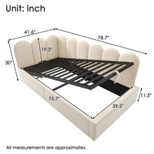 Load image into Gallery viewer, Upholstered Daybed With Metal Slatted Base