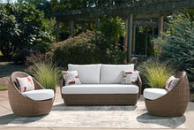 Load image into Gallery viewer, Double Point - Loveseat, Swivel Chairs Set (Set of 3) - Beige