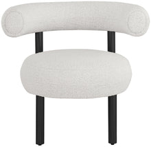 Load image into Gallery viewer, Bordeaux - Boucle Fabric Accent Chair With Black Legs