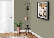 Load image into Gallery viewer, Coat Rack, Hall Tree, Free Standing, 8 Hooks, Entryway, Transitional - Black