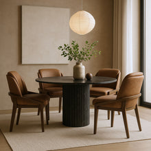 Load image into Gallery viewer, Navo - Vegan Leather Upholstered Dining Chair - Brown