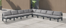 Load image into Gallery viewer, Nizuc - Outdoor Patio 9 Piece Modular Sectional With Gray Frame
