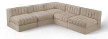 Load image into Gallery viewer, Rummi - Armless Velvet Performance Fabric Upholstered 5 Piece Modular Sectional