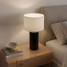 Load image into Gallery viewer, Aura - Table Lamp With On / Off Switch Block Base - Black / White