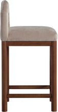 Load image into Gallery viewer, Conrad - Velvet Counter Stool With Brown Legs