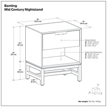 Load image into Gallery viewer, Banting - Nightstand - Walnut Brown