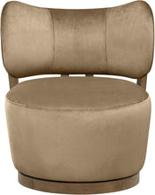 Load image into Gallery viewer, Elara - Velvet Upholstered Swivel Accent Chair - Stained Brown