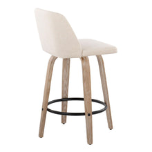 Load image into Gallery viewer, Toriano - Contemporary Fixed-Height Counter Stool & Swivel With Round Footrest (Set of 2)